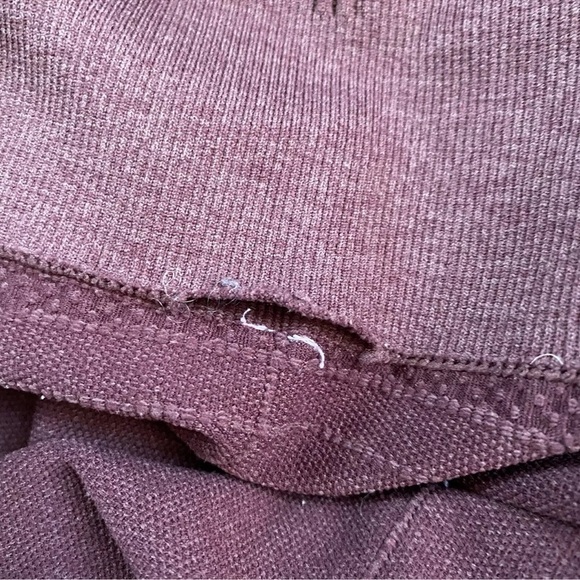 Lululemon Ebb To Street Heathered Bordeaux Drama Burgundy Seamless Leggings 8 - Picture 8 of 9